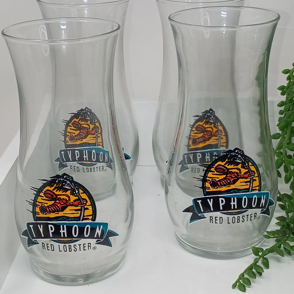 Red Lobster Set Of 4 Drinking Glasses